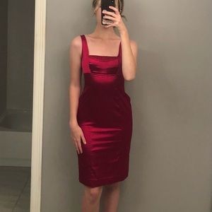 Express Red Satin Dress